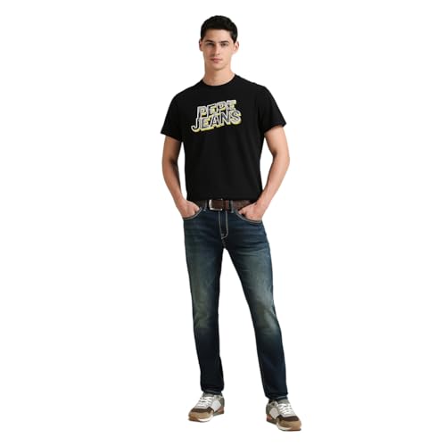 Pepe Jeans Men's Slim Fit T-Shirt (PM509824_Black