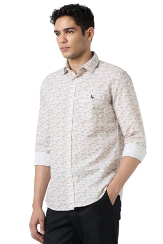 Van Heusen Men's Slim Fit Shirt (VSSFUSLF702252_Beige
