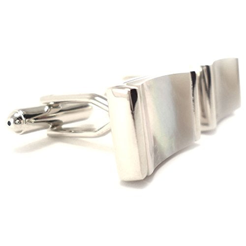 Peluche Natural Mother of Pearl Stone (Semi-precious) Cufflinks for Men