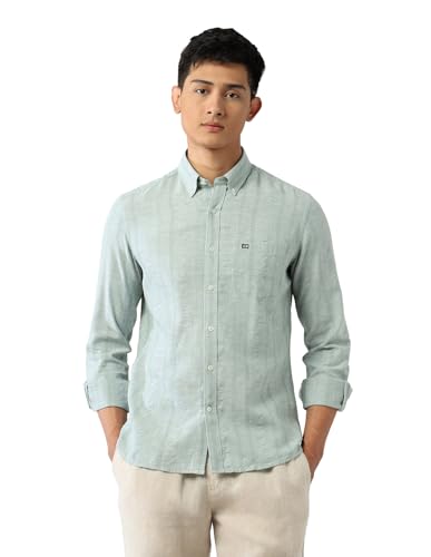 Arrow Sport Men's Vertical Striped Dobby Button Down Shirt