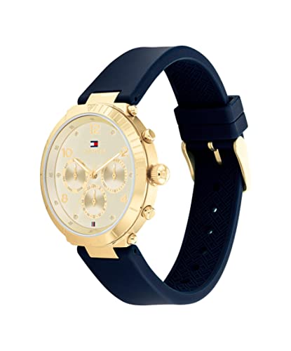 Tommy Hilfiger Gold Dial Round Shaped Casual Women Watch_TH1782491W