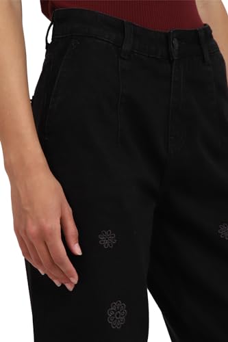 Allen Solly Women Black Regular Fit Dark Wash Jeans