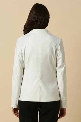 Allen Solly Women's Blazer (AHBZERGPI54659_White