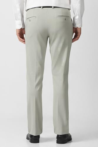 Men Grey Solid Trousers