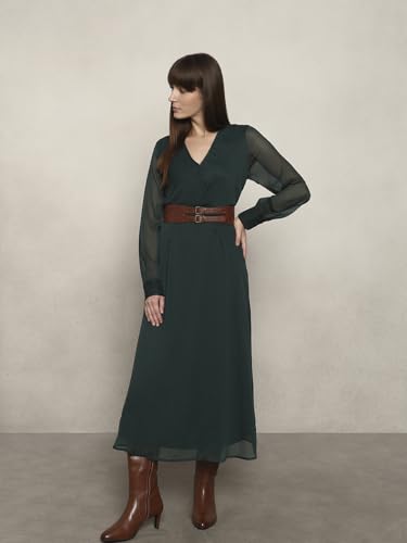 VERO MODA Womens Midi Dress Dark Green