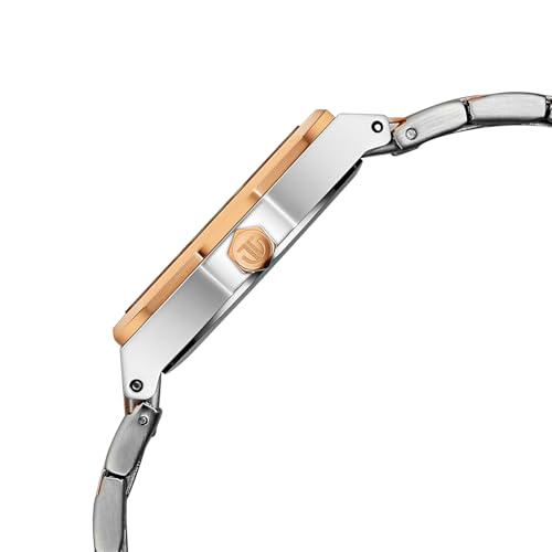 Titan Ladies Purple Radiance with Green Dial Silver & Rose Gold Metal Strap Watch for Women - 95376KM01