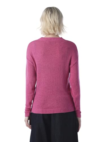ONLY Women's Typographic Regular Fit Pink Sweater