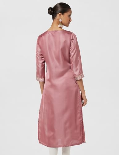BIBA Women Printed Straight Kurta Mix and Match(Festive COLLECTION20341_Dusty PNK_36) Dusty Pink