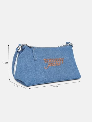 Logo Blue Cotton Sling Bag