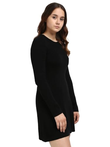 Calvin Klein Jeans Women's Cotton Shift Above The Knee Casual Dress (J20J224156BEH_Ck Black