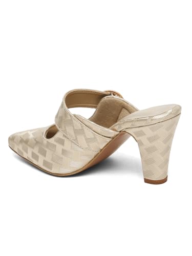 Flat n Heels Womens Gold Pumps FnH 2784-GD