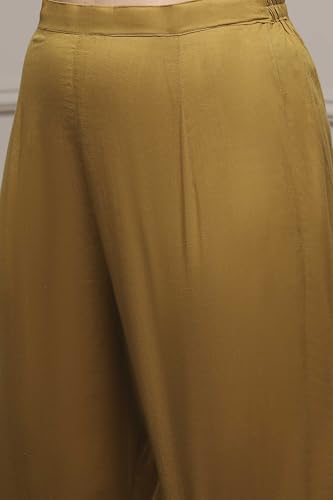 Biba Women Blue Cotton Printed Embroidered Unstitched Suit Set_FREE SIZE