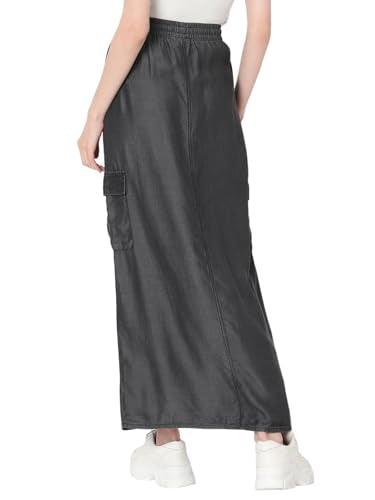 Vero Moda Viscose Western Skirt Black