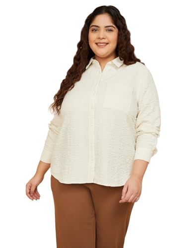 Max Women Textured Shirt (Beige_3XL)