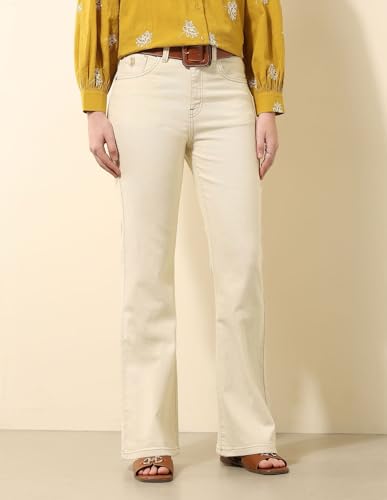 U.S. POLO ASSN. Women's Loose Jeans (UWSS25JEN346 White