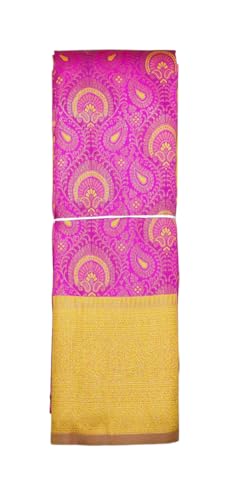 SREE KUMARAN Women's Kanchipuram Kubera Silk Pure Pattu Sarees With Blouse (VSK138-2) (VSK182-2)