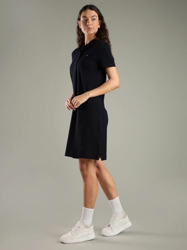 Tommy Hilfiger Cotton Polo Collar T-Shirt Dress Navy