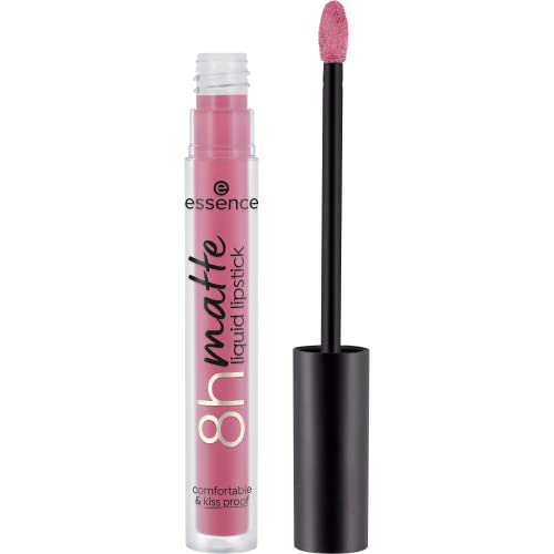 essence 8h Matte Liquid Lipstick, No. 05, Pink, Long-Lasting, Quick-Drying, Vegan, Waterproof, Oil-Free, Alcohol-Free, Pack of 1 (2.5 ml)