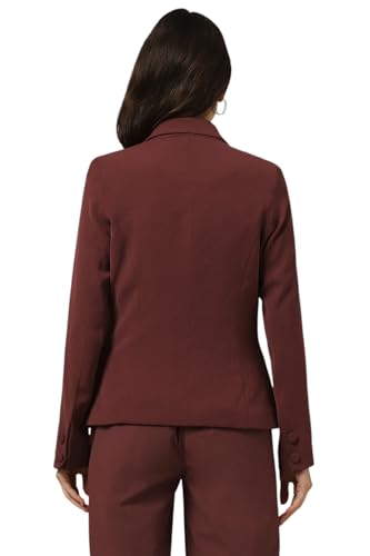 Allen Solly Women's Blazer (AHBZWRGFB83420_Maroon