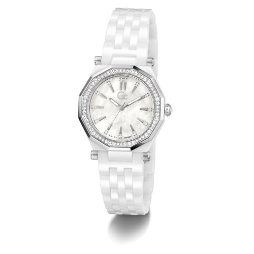 GUESS Collection Gleam White Round Dial Analog Women's Watch - Z59003L1