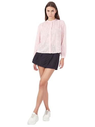 VERO MODA Women's Regular Fit Pink Shirt