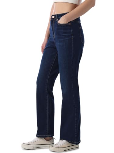 ONLY Women Solid Flared Fit High-Rise Blue Jeans