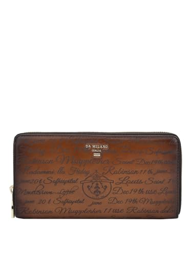Da Milano Genuine Leather Brown Women Wallet (10191A)