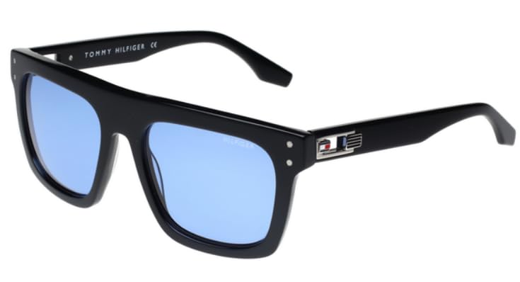 Tommy Hilfiger men's Black-Blue Square Sunglasses TH2658 C3