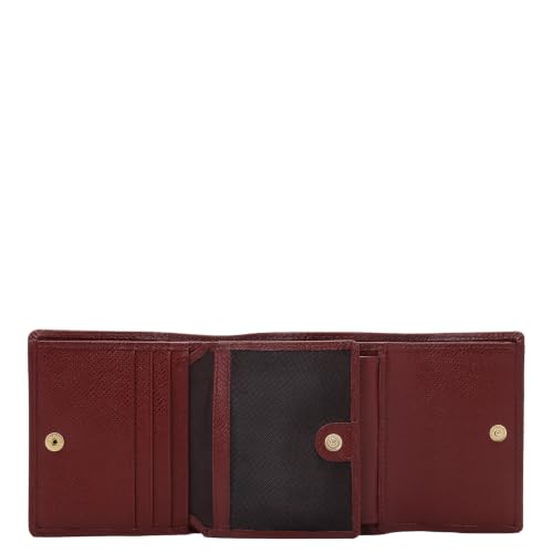 Da Milano Premium Leather Wallet for Women | Multi Compartment Travel Wallet - Cherry Red