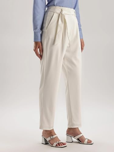 Regular Fit Solid Mid Rise Trouser