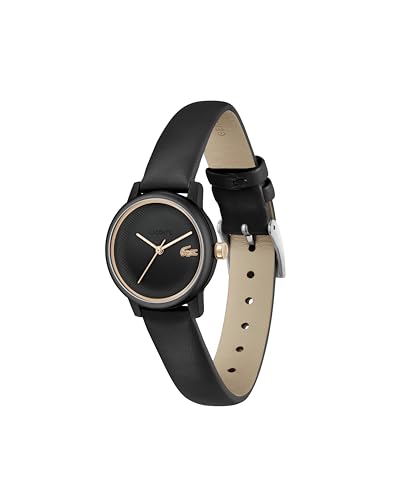 Lacoste Lacoste.12.12 Swift Qtz Basic Black Round Dial Women's Watch|Leather Material|Multi Color Band - 2001436