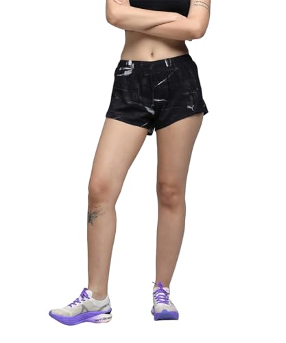 PUMA , Women, W Run Velocity AOP 3" Short, Black, S (52760101)