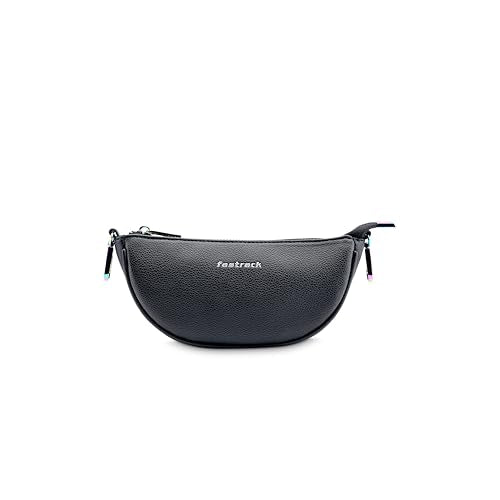Fastrack Mystique Duo Sling Bag| Party And Evening-Carry Ladies Handbags| Faux-Leather Women's Handbags, Black