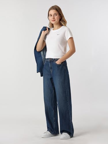 Pepe Jeans Navy Blue Women Straight Fit Jeans
