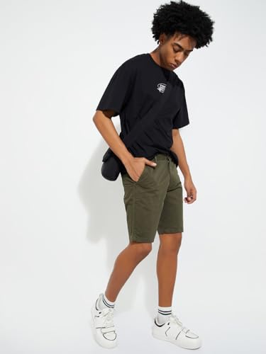 Max URB_N Men Solid Shorts (Olive Green_32)