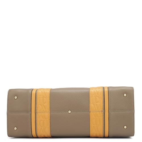 Da Milano Genuine Leather Grey Book Tote (01708) (Large)