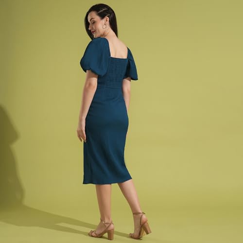 Globus Women Dresses (GS567669_Teal_L)