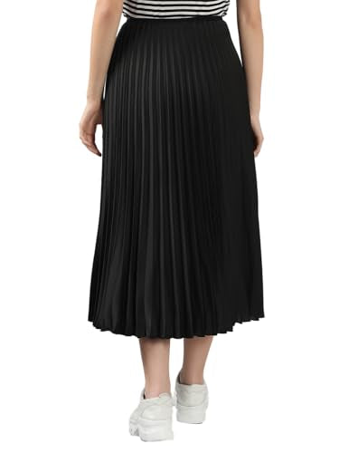 VERO MODA Women's Fit and Flare High-Rise Black Skirt
