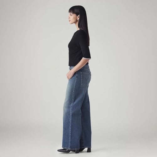 Levi's Women's Mid Indigo Flared Fit High Rise Jeans