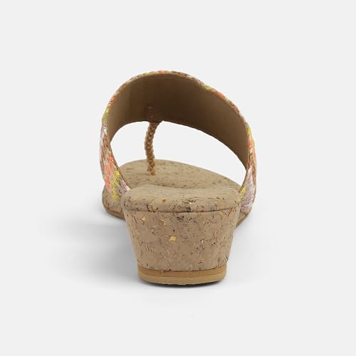 Mochi Women's Beige MuWomeni Open Casual - Wedges with Flat sole UK/8 EU/41(32-1475)