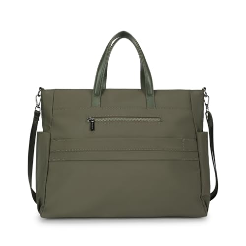 Fastrack Nylon Edit laptop Tote | Nylon Women’s Bag | 2 Compartments, 15" Padded Laptop Sleeve, Bottle Holders, Trolley Sleeve & Dual Carry Straps