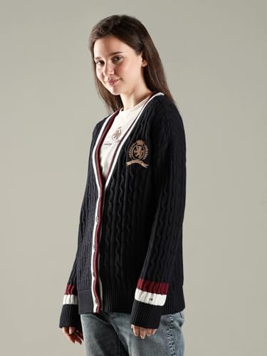 Relaxed Fit Cotton V-Neck Sweater