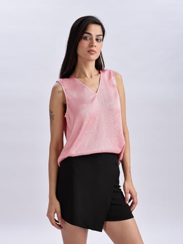 Calvin Klein Jeans Regular Fit Polyester V-Neck Top