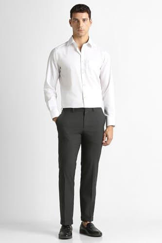 Men Black Solid Trousers
