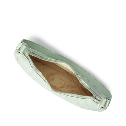 Fastrack Quilted Crush Shoulder Bag | Faux-Leather Women’s Bag | Zipper Closure with Silver Strap Accents & Utility Pockets | Gifts for Women