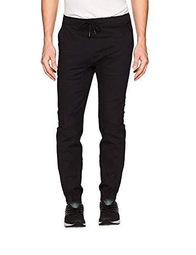 Krystle Men's Casual Slim Fit Soft Twill Jogger Pants Size 28 Black