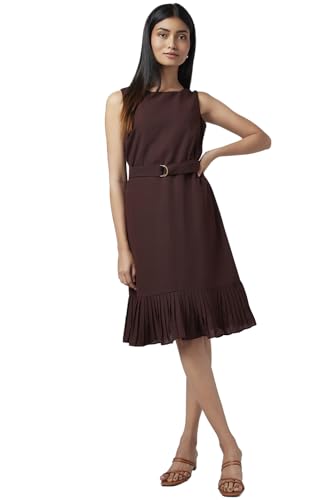 Women's Annabelle Brown Dress Regular Fit,Brown,L