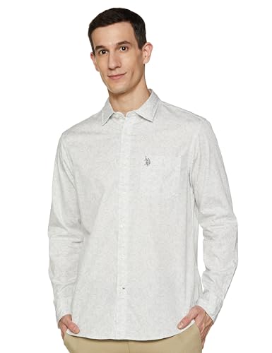 U.S. POLO ASSN. Men's Regular Fit Shirt (USSHTO3587_White