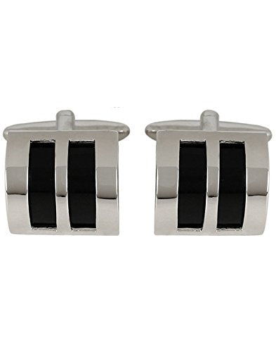 Peluche Black Onyx Stone & Metal Play Cufflinks for Men