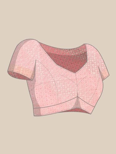 MOHEY Women's Pink Art Silk Stone Work Saree (Pink)